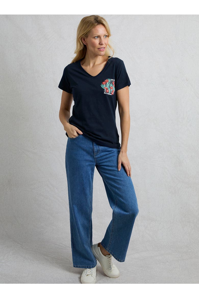 No Rain No Flowers Slub Pocket T-Shirt, Alternate, color, Navy