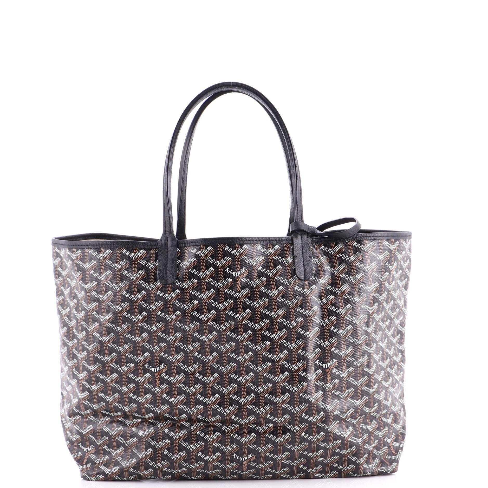 Pre-Owned Goyard Saint Louis Tote Coated Canvas PM, Main, color, Black