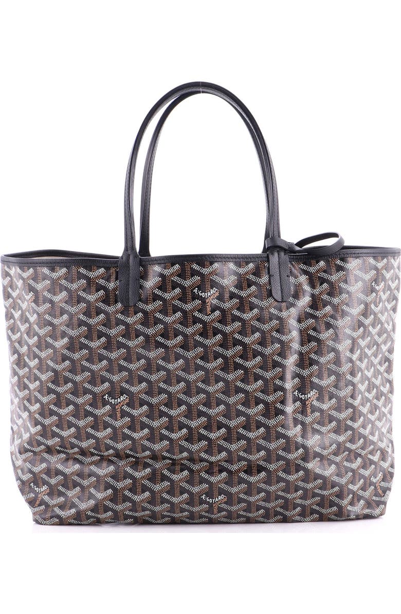 Pre-Owned Goyard Saint Louis Tote Coated Canvas PM, Main, color, Black
