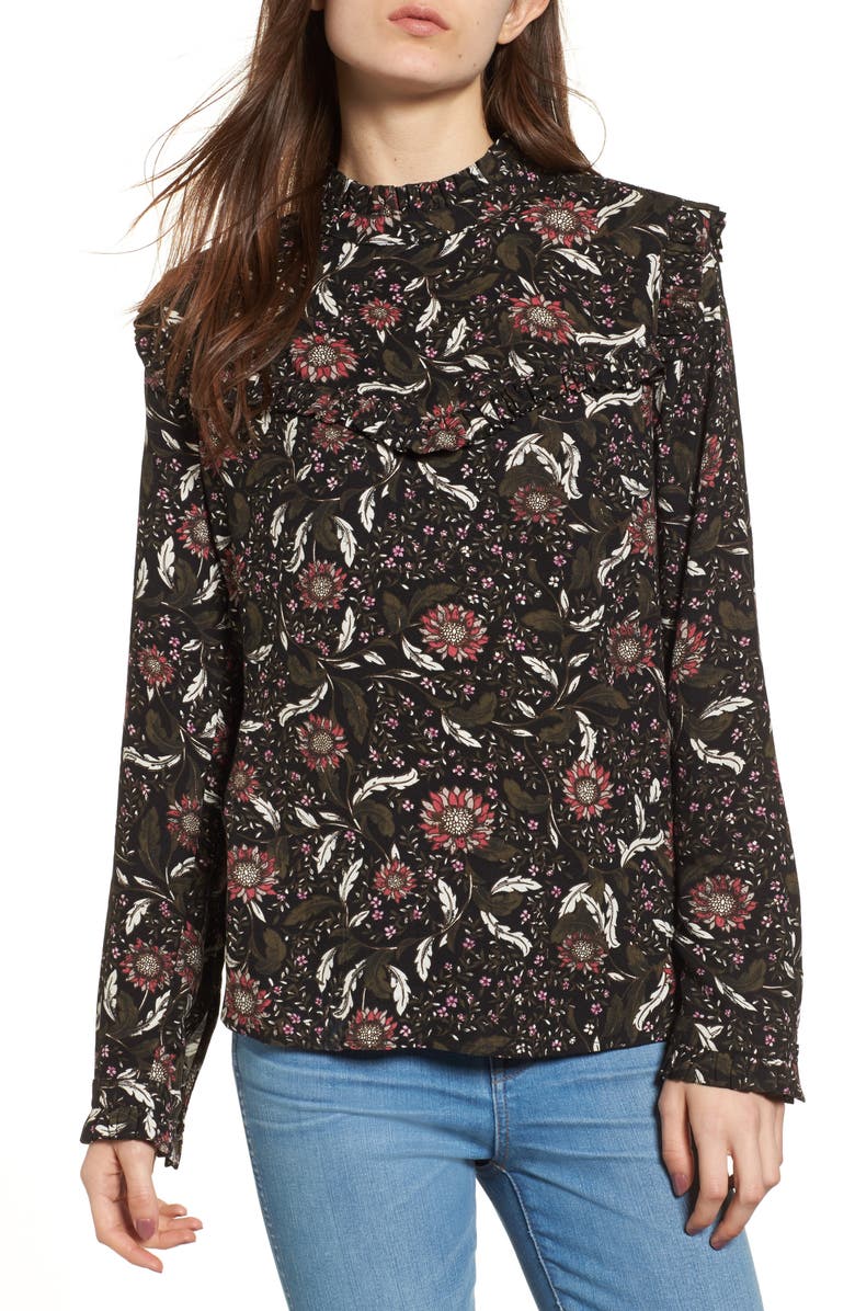 Hinge Ruffle Top, Main, color, 