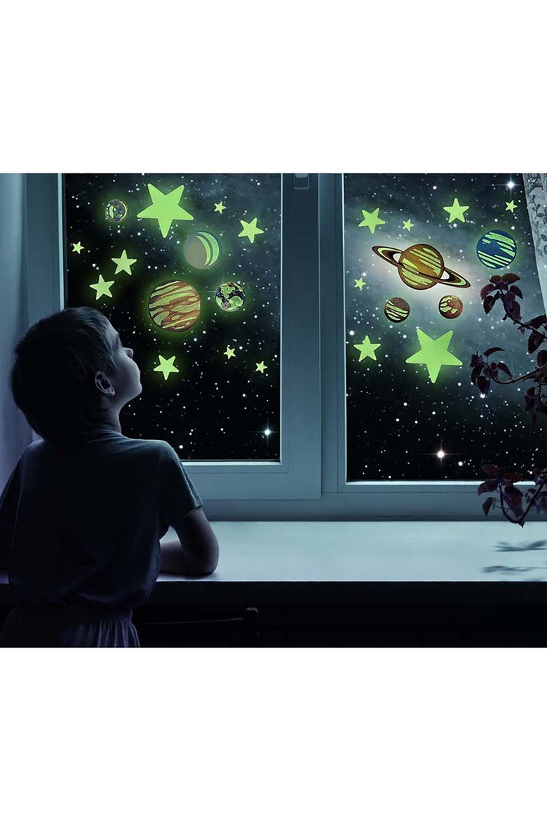 Glow Planets & Nova Stars 20 Glow in Dark Stick Ons, Alternate, color, Multicolored