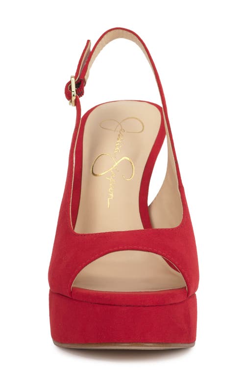 Jessica Simpson Sibilla Slingback Platform Sandal In Red