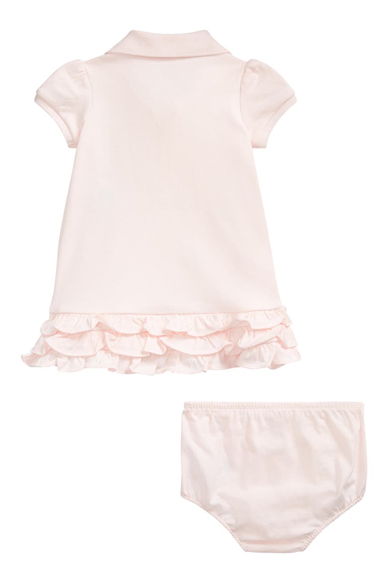 Cupcake Embroidered Polo Dress & Bloomers Set, Alternate, color, DELICATE PINK