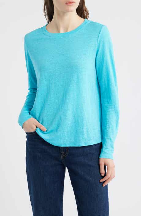 Eileen Fisher Organic Linen Long Sleeve T-Shirt