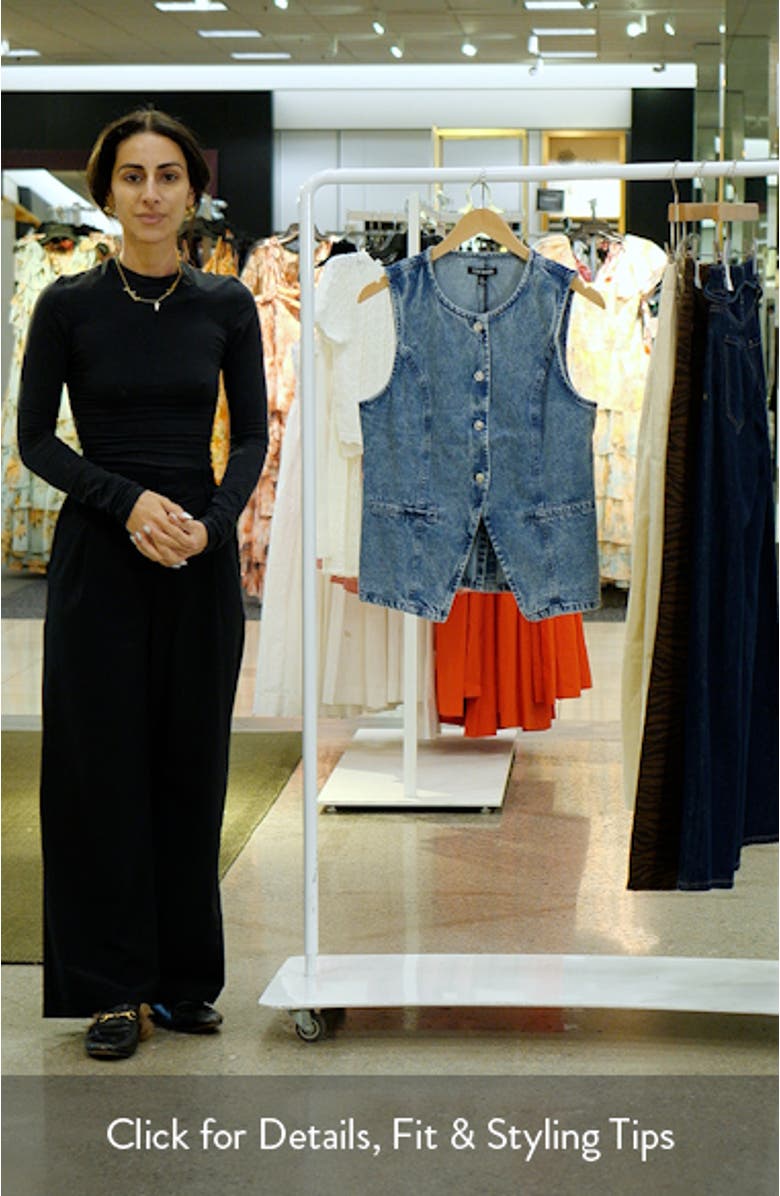 Wesley Denim Button-Up Vest, sales video thumbnail