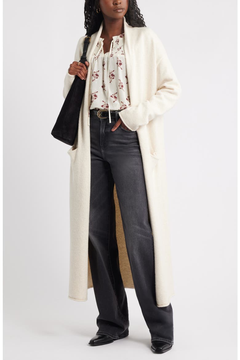Duster Cardigan, Alternate, color, BEIGE OATMEAL MEDIUM HEATHER