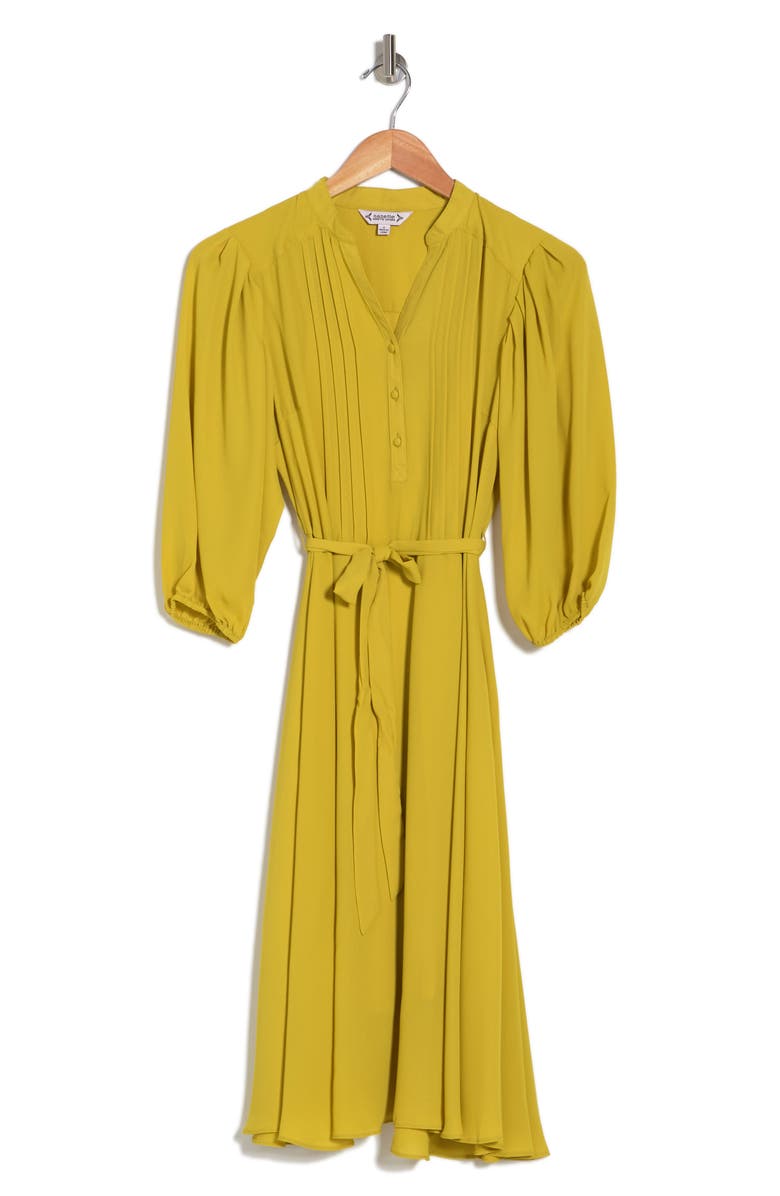 Nanette Lepore Pleated Crêpe de Chine Shirtdress, Alternate, color,