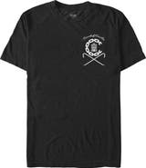 Crooks & Castles Men's Crooks & Castles Ancient Tower White Badge  Graphic T-Shirt
