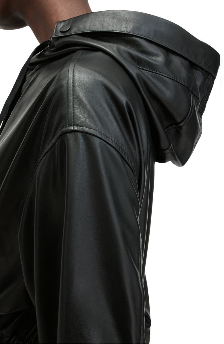 AllSaints Kelsea Leather Coat, Alternate, color, 