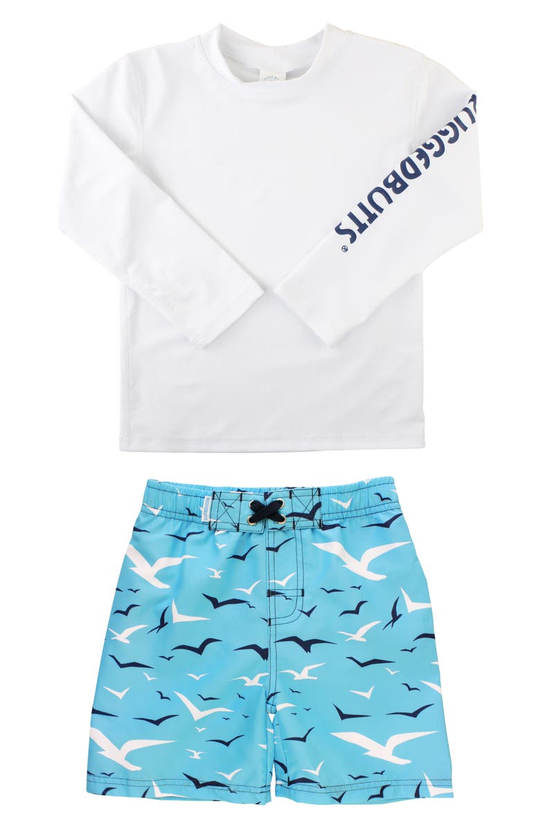 RuggedButts Seagull Two-Piece Rashguard Swimsuit, Main, color,