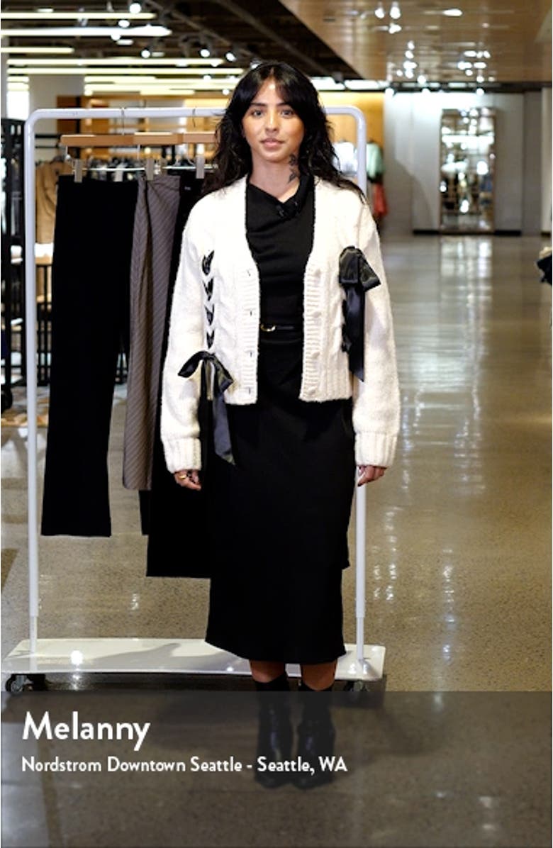 Bow Cable Stitch Cardigan, sales video thumbnail