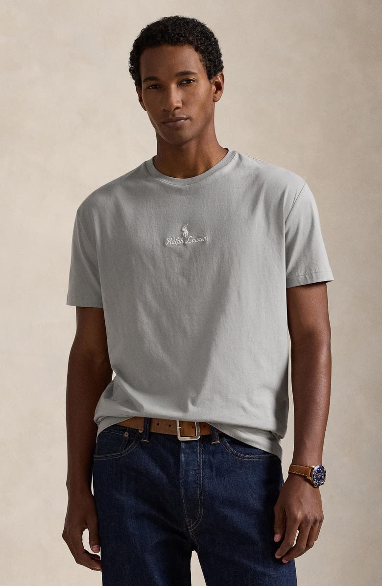 Polo Ralph Lauren Classic Fit Embroidered Logo Jersey T-Shirt, Alternate, color, Soft Grey