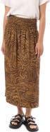 Equipment Smocked Waist Linen Skirt