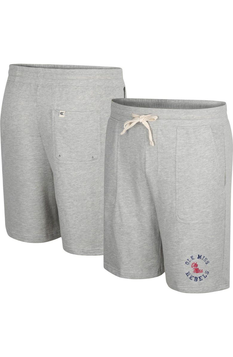 COLOSSEUM Men's Colosseum Heather Gray Ole Miss Rebels Love To Hear This Terry Shorts, Main, color, 