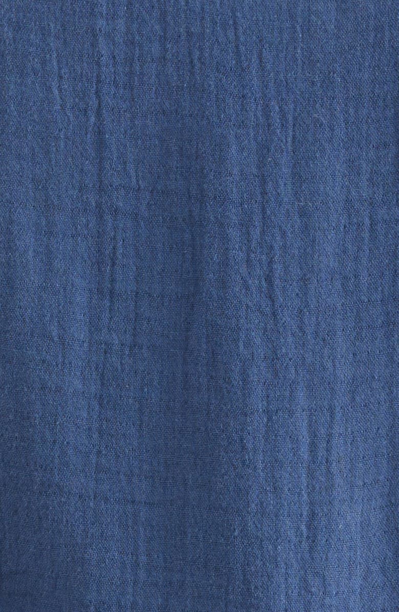 Nordstrom Cotton Gauze Henley Romper, Alternate, color, Navy Denim