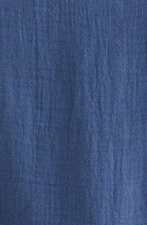 Nordstrom Cotton Gauze Henley Romper In Blue