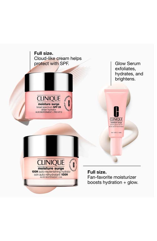 Clinique Moisture Surge Trio Set $91 Value In Transparent