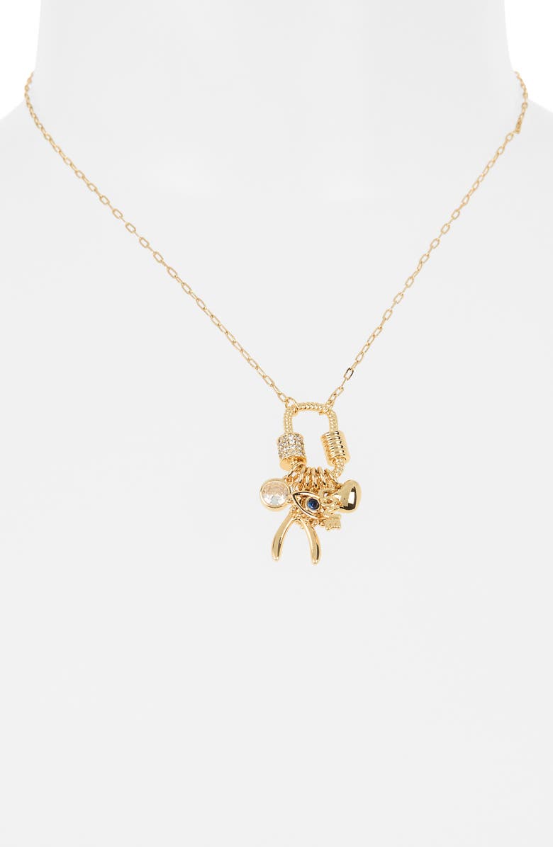 Leith Carabiner Charm Necklace, Alternate, color,