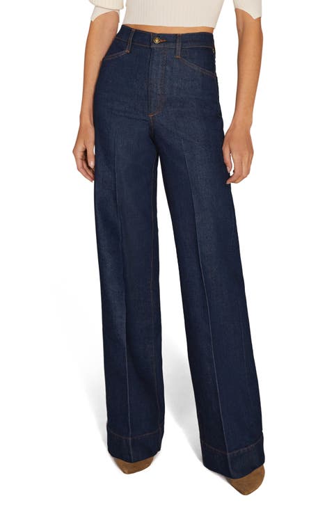 The Mischa Shortie Super High Waist Wide Leg Jeans (Pepper) (Petite)