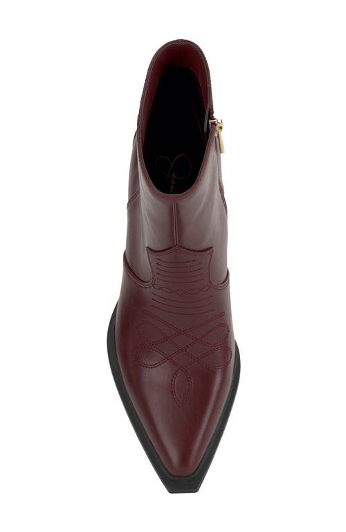 Jessica Simpson Helvona Pointed Toe Bootie In Red