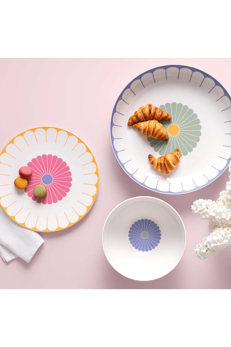 Fleur Couleur Round Vegetable Bowl, Alternate, color, Pink