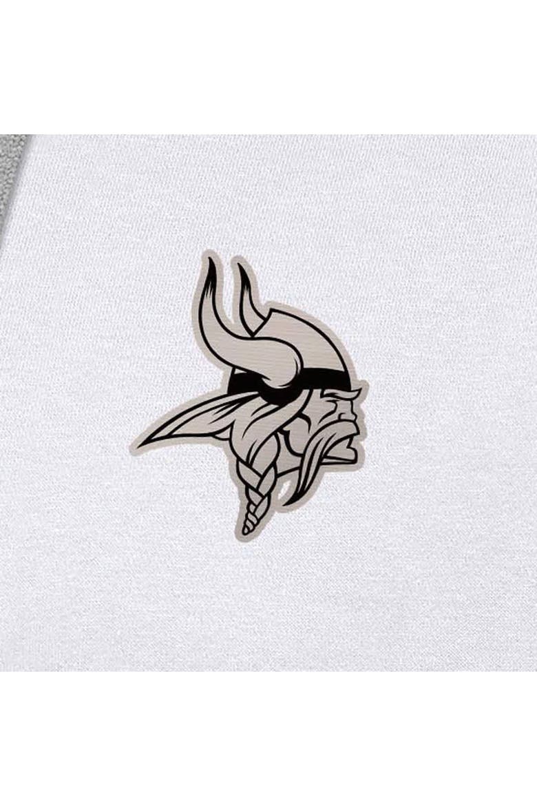 Men's Antigua White Minnesota Vikings Brushed Carbon Victory Pullover Hoodie, Alternate, color, White