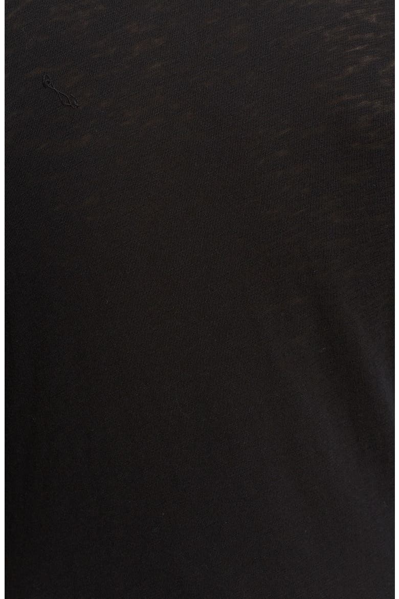 Raw Edge Henley, Alternate, color, BLACK