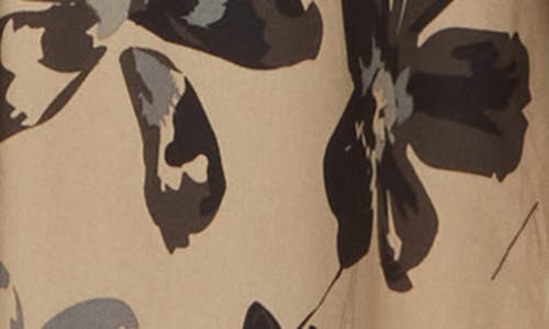 Ellen Tracy Collared Mixed Media Dress In Multi