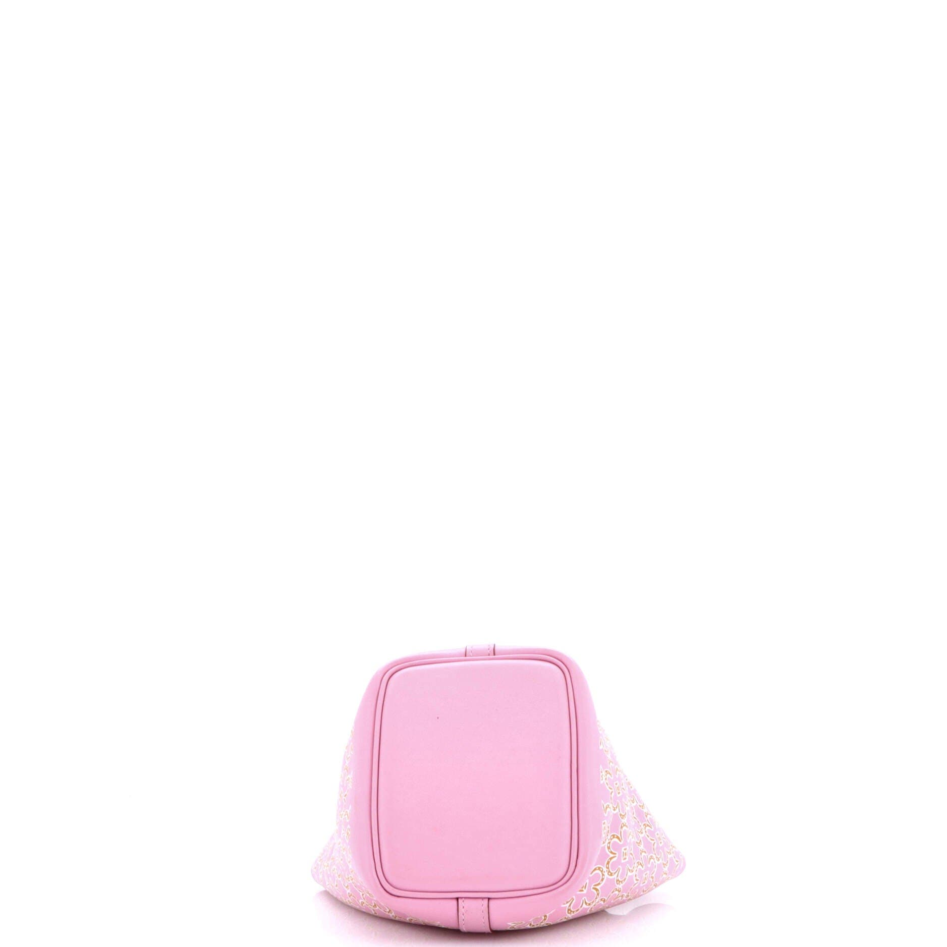 Pre-Owned Hermes Picotin Lock Bag Lucky Daisy Printed Swift Micro, Alternate, color, Mauve Sylvestre