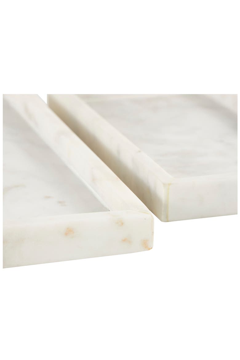 Marble Tray - Set of 2, Alternate, color, WHITE