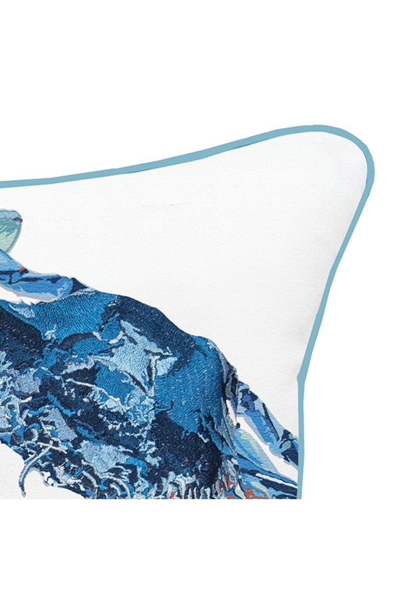Blue Crab Lumbar Pillow, Alternate, color, Blue