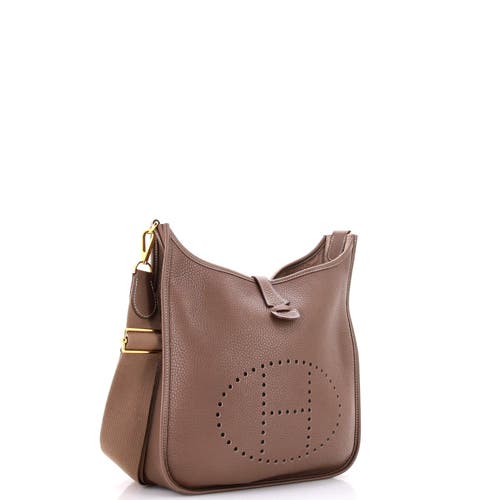 Pre-owned Hermes Hermes Evelyne Bag Gen Iii Clemence Pm In Brown