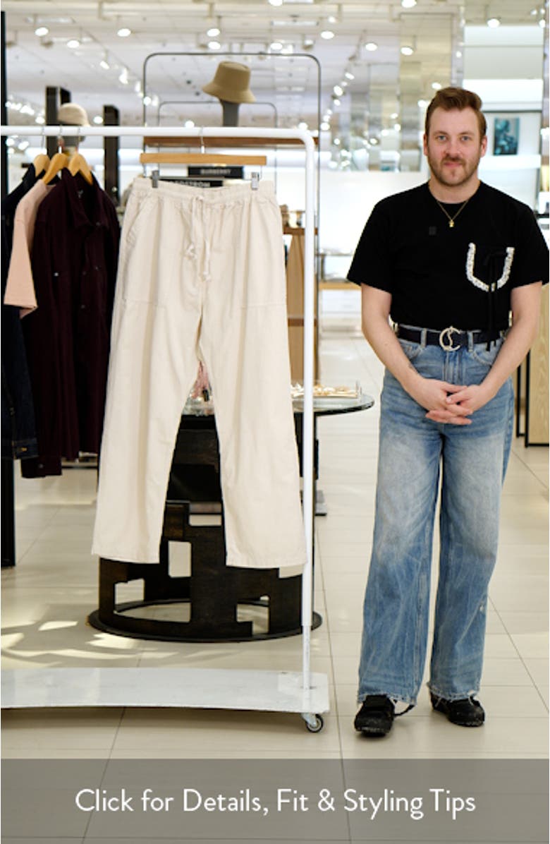 Organic Cotton Ripstop Drawstring Chef Pants, sales video thumbnail