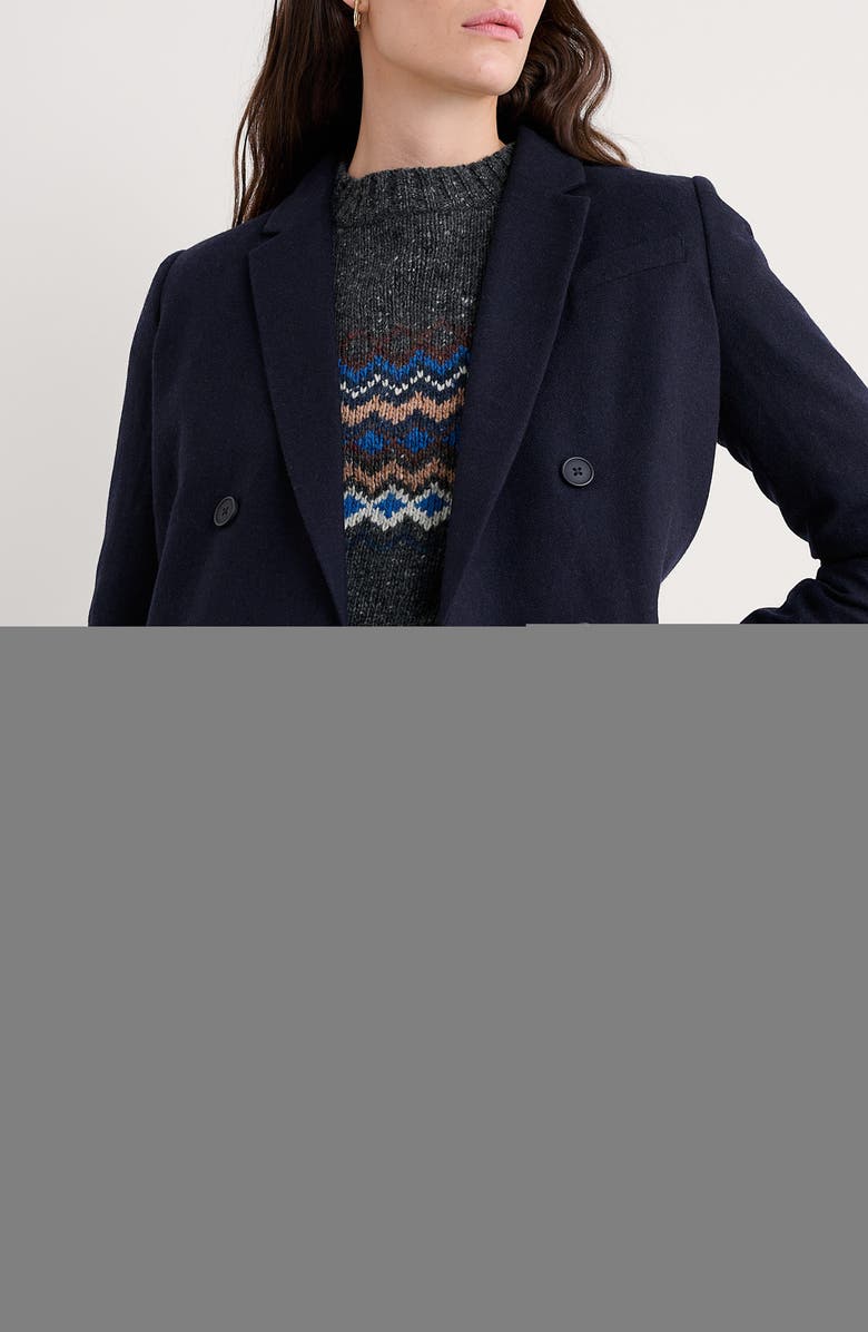 Seasalt Cornwall Lowena Double Breasted Blazer, Main, color, Maritime