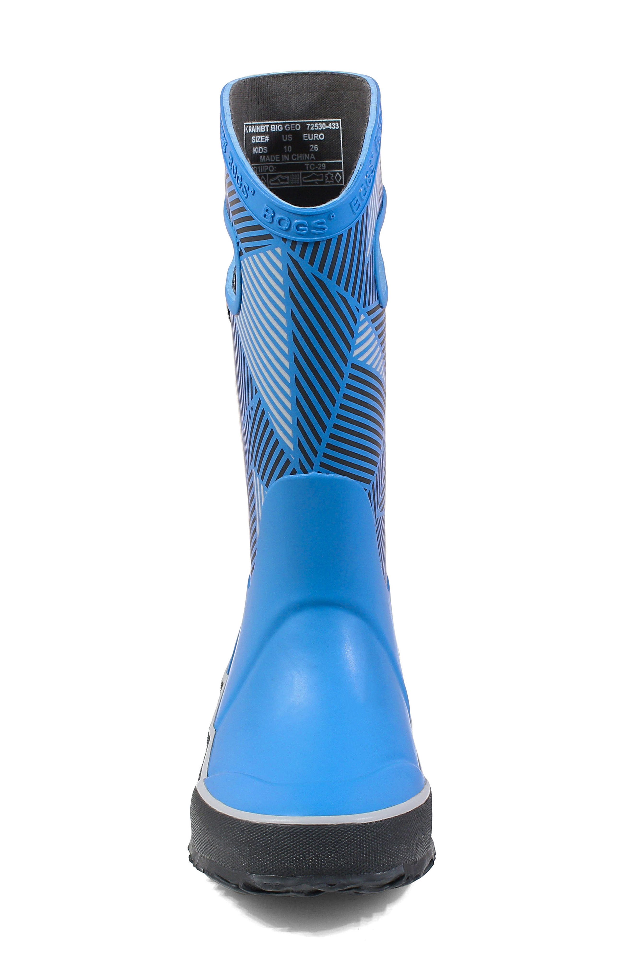 Big Geo Rubber Rain Boot, Alternate, color, ROYAL MULTI