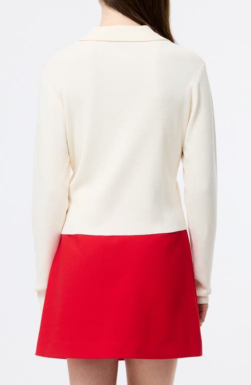 French Connection Cosysoft Knit Button Front Shirt In Neutral