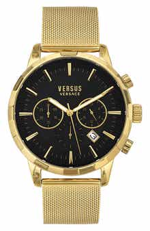 VERSUS Versace Eugene Mesh Band Chronograph Watch, 46mm