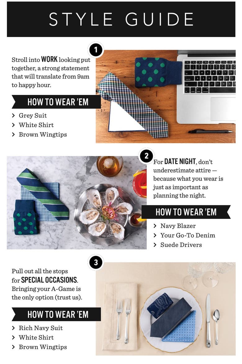 Large Style Box (Nordstrom Exclusive), Alternate, color, NAVY/ GREEN