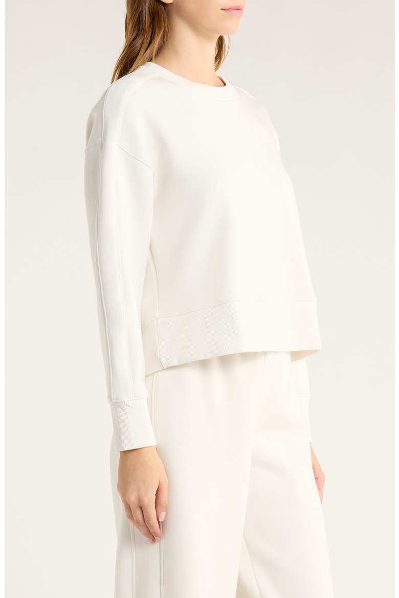 AirEssentials® Luxe Crop Crewneck Sweatshirt, Alternate, color, LINEN