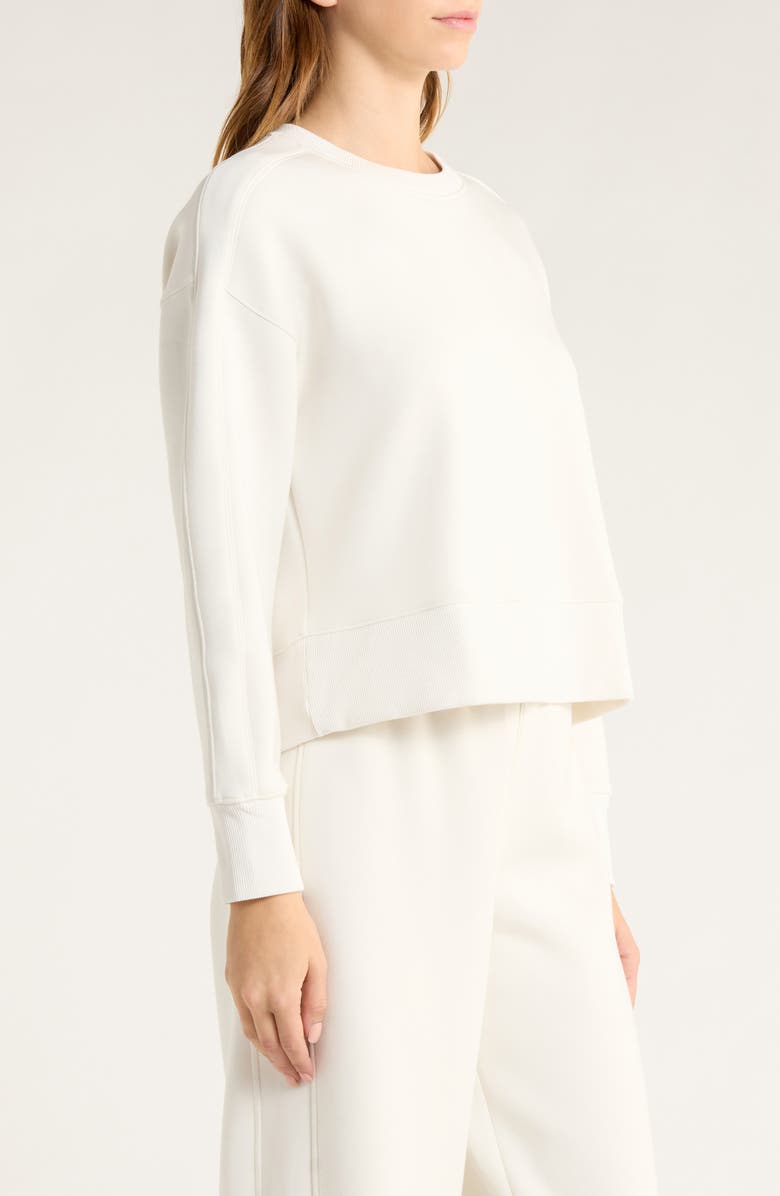 SPANX<sup>®</sup> AirEssentials<sup>®</sup> Luxe Crop Crewneck Sweatshirt, Alternate, color, Linen