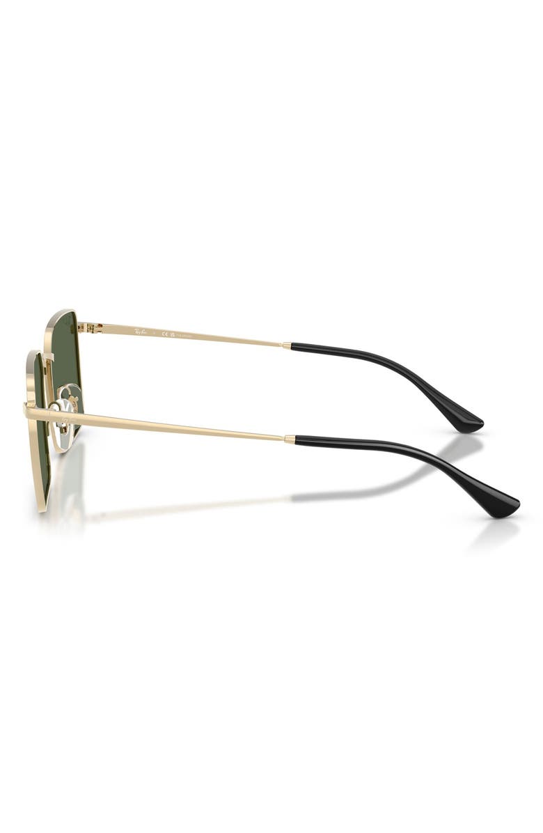 Ray-Ban Polarized Square Sunglasses, Alternate, color, Pale Gold / Dark Green Polar