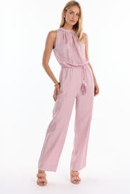 The Noli Shop Fernanda Linen Jumpsuit