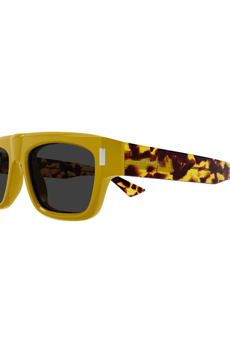 Saint Laurent 55mm Square Sunglasses, Alternate, color, Yellow