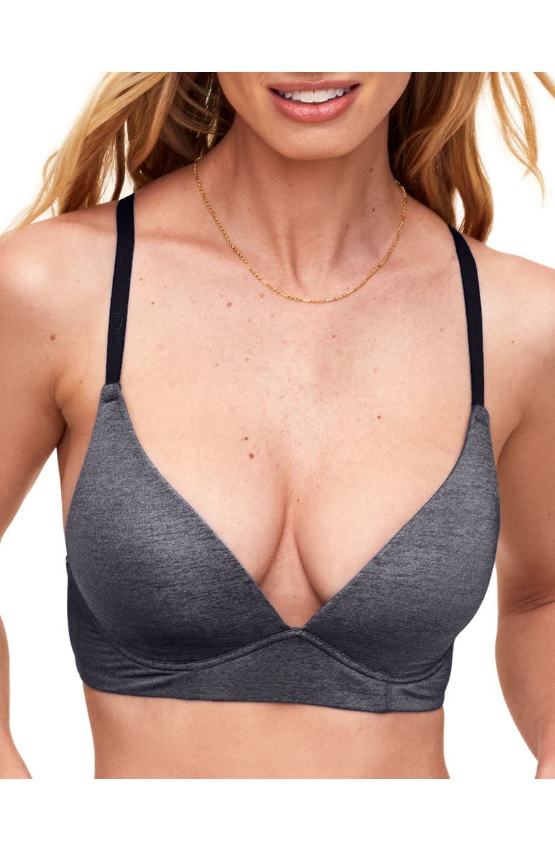 Adore Me Helynn Contour Plunge Bra, Main, color, Black Marl