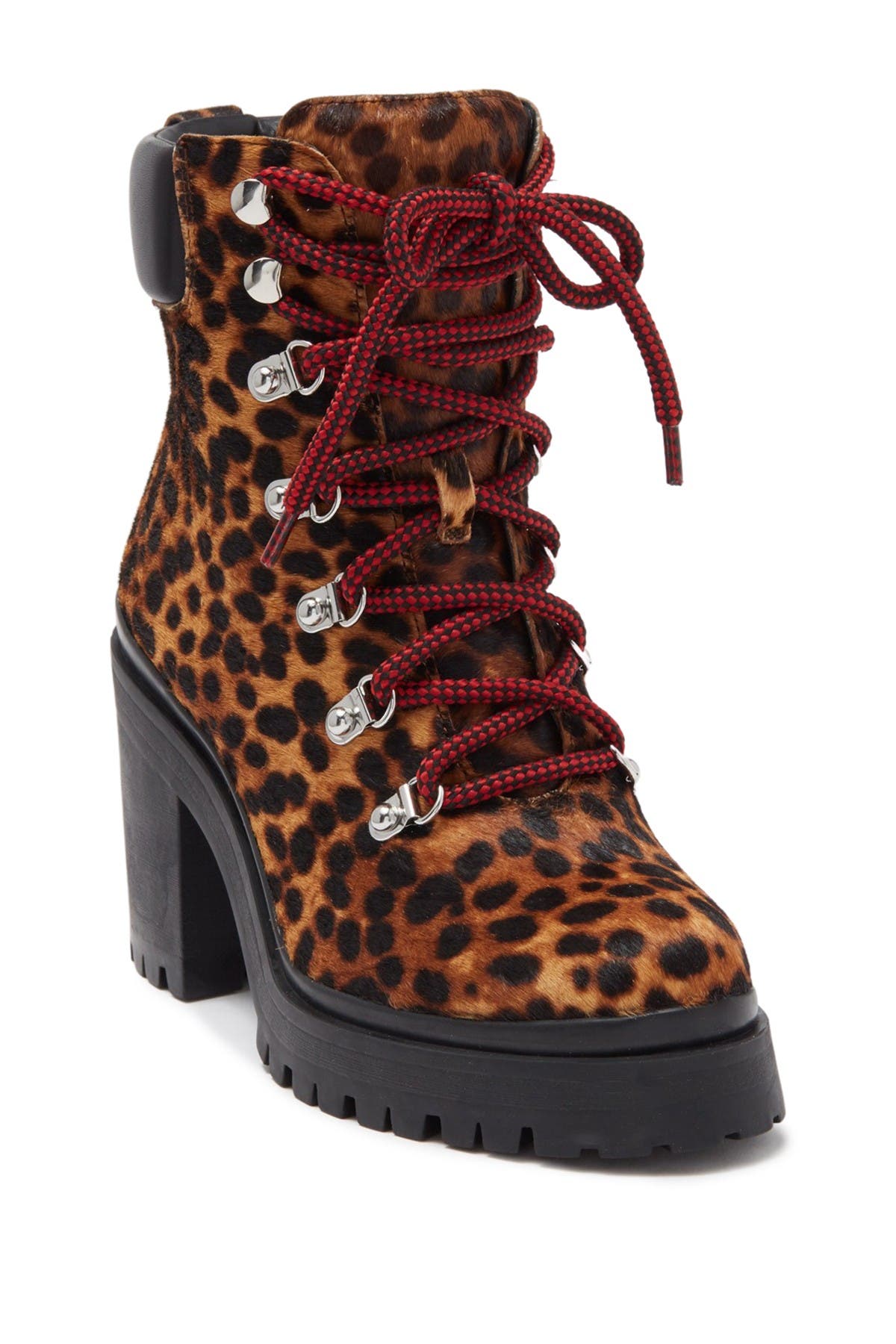 Rebecca Minkoff Maihlo Leopard Printed Genuine Calf Hair Combat Boot, Main, color, 
