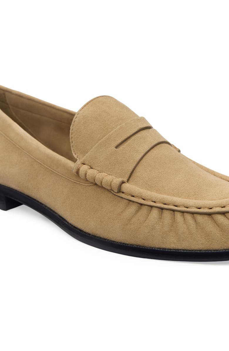 Reformation Francine Ruched Loafer, Alternate, color, Hazel Suede