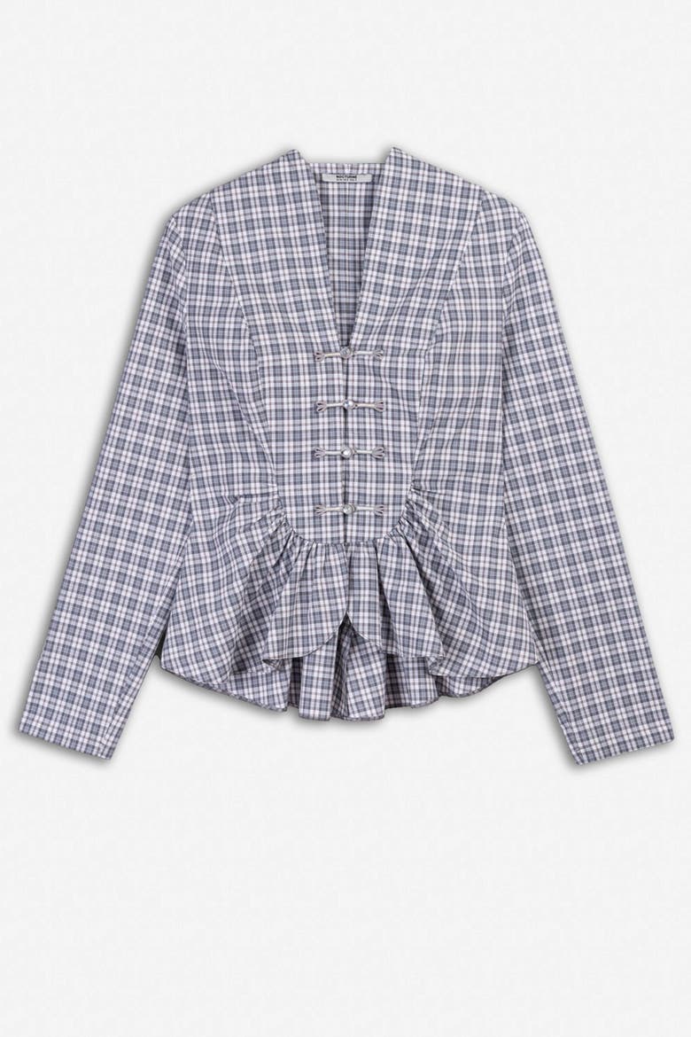 Cotton Blouse, Alternate, color, Navy