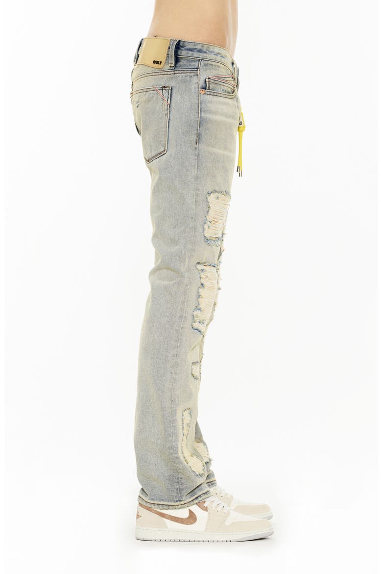 Rebel Ripped Straight Leg Jeans, Alternate, color, IRIS