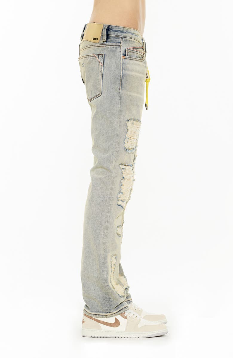 Cult of Individuality Rebel Ripped Straight Leg Jeans, Alternate, color, Iris
