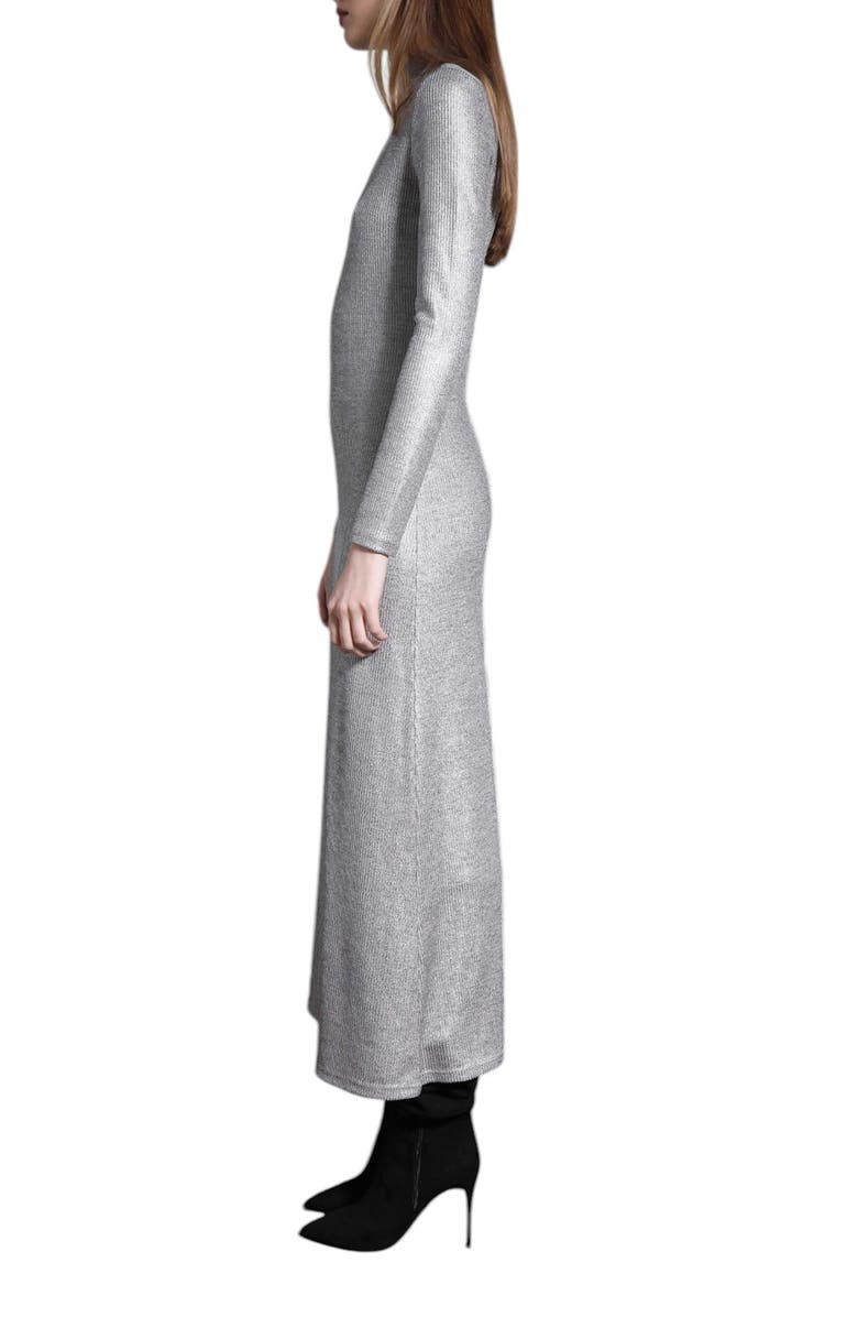 Walter Baker Ella Metallic Long Sleeve Sweater Dress, Alternate, color, 